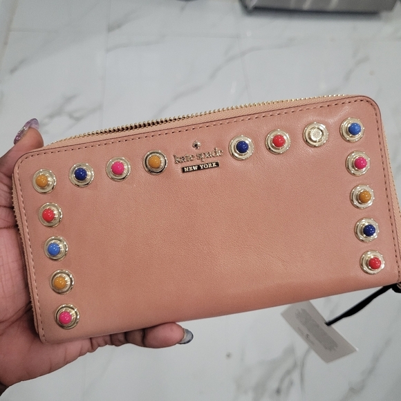 🔹️Kate Spade🔹️ Devoe Street Lacey Embellished large zip Continental Wallet - Picture 12 of 12
